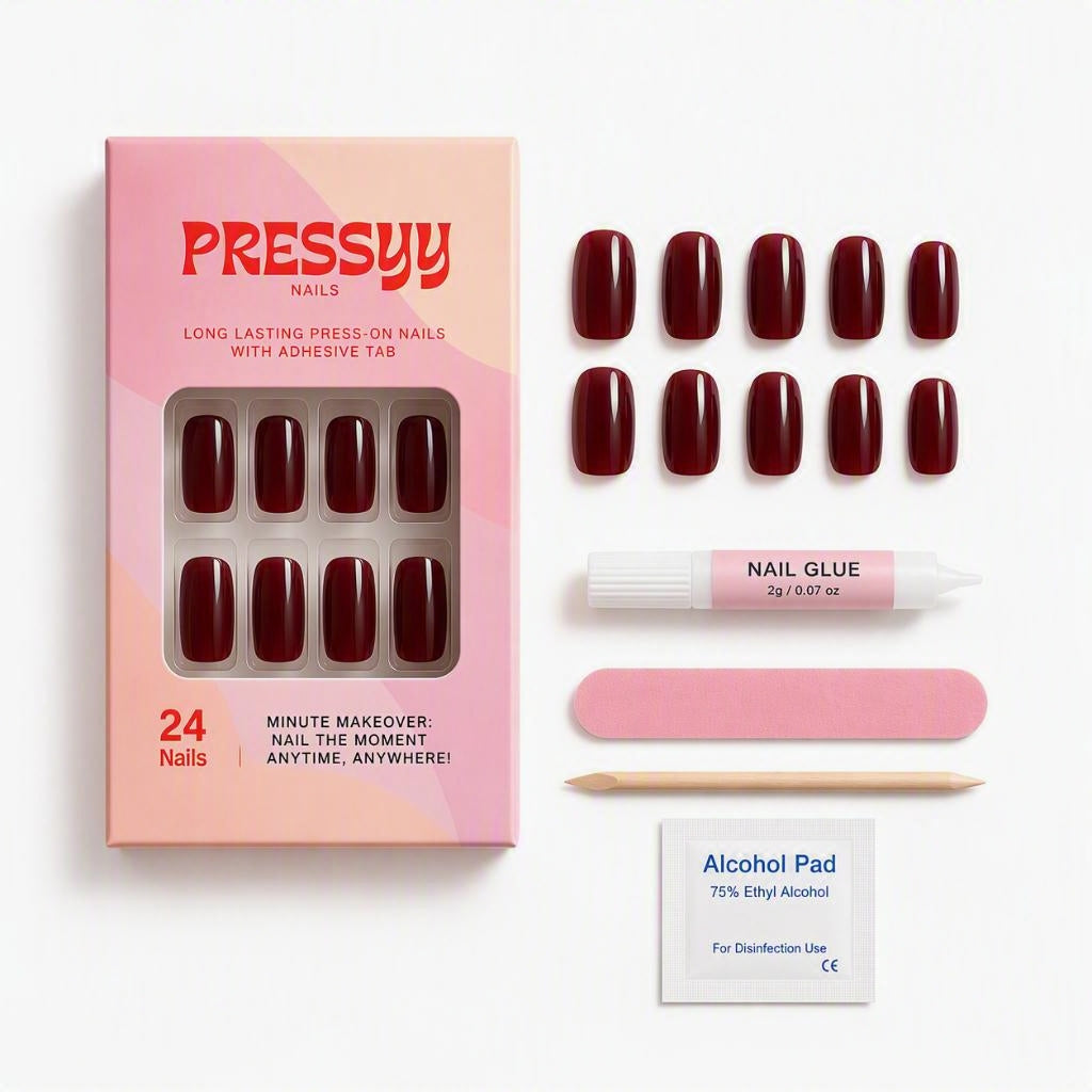 A GLASS OF MERLOT PLEASE PRESS ON NAIL
