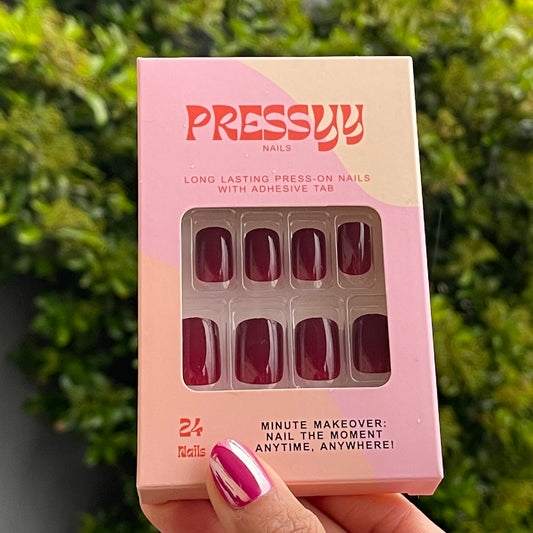 A GLASS OF MERLOT PLS PRESS ON NAIL