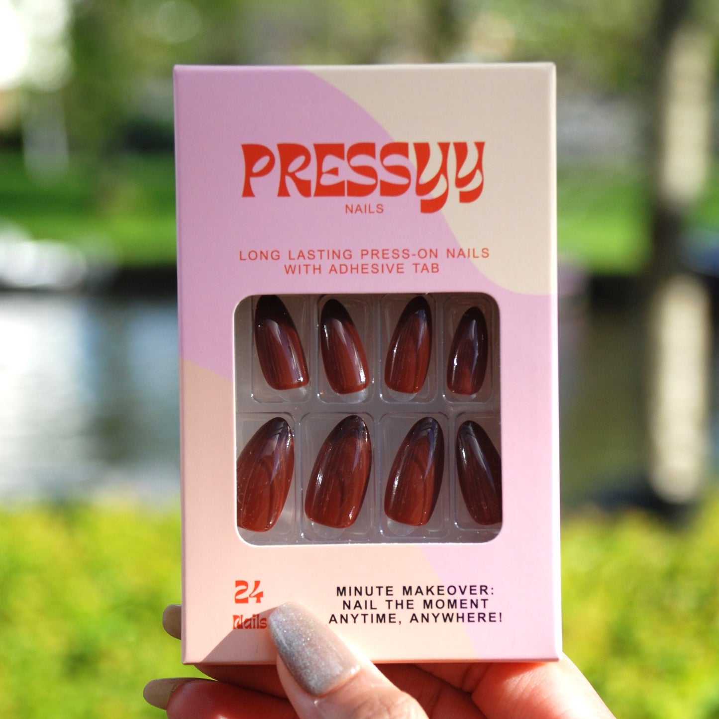 CHOCOLATE COVERED ALMONDS PRESS ON NAILS